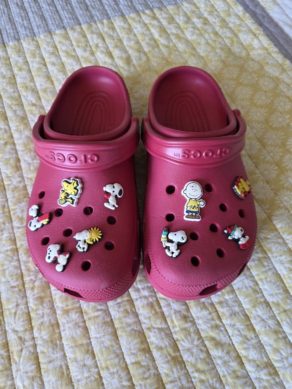 Crocs are lightweight, water-friendly slip-on shoes made from a proprietary foam